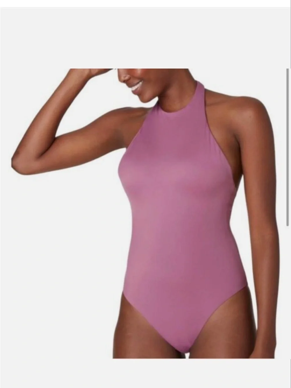 NWOT Andie Swim Luzon Mauve One Piece Swimsuit Halter - XL